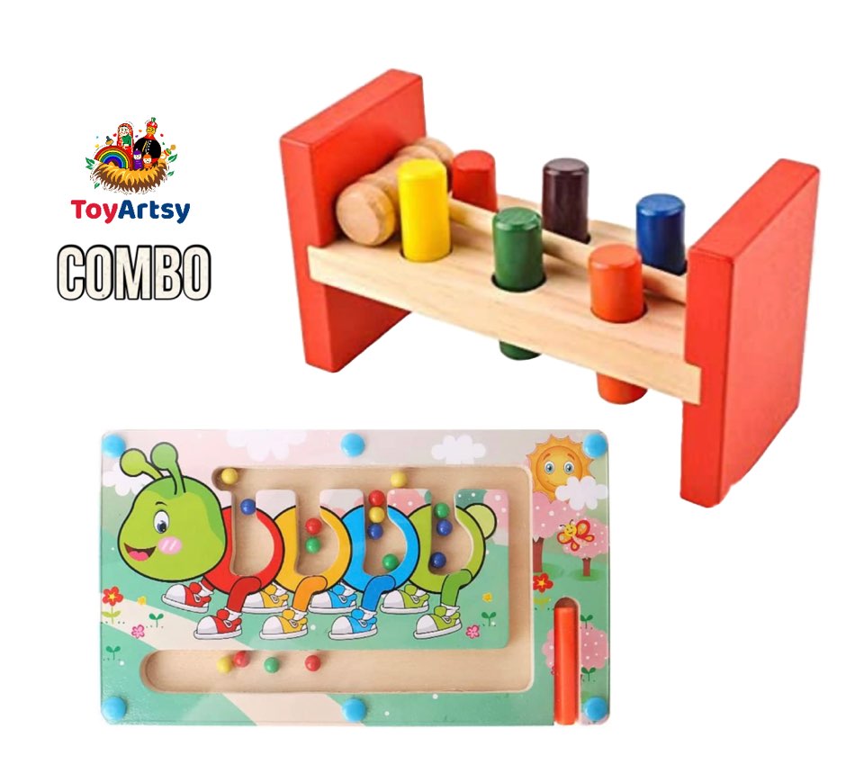 Hammer Toy Wooden Peg And Hammer Set Melissa & Doug Deluxe